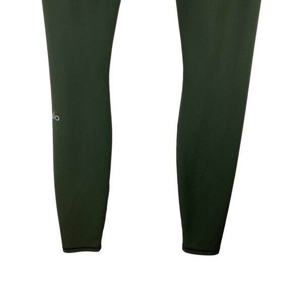 Alo Yoga Womens High Waisted Ripped Warrior Leggings Size XXS Hunter Green Athle - Picture 9 of 10